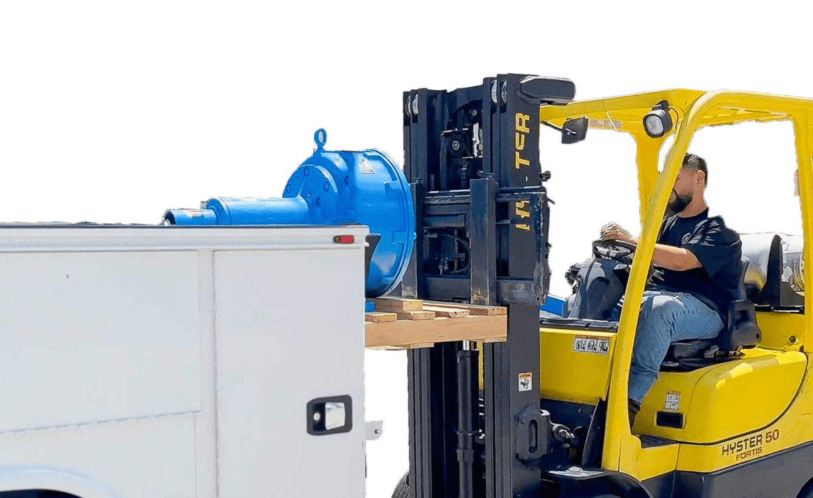 forklift tilted